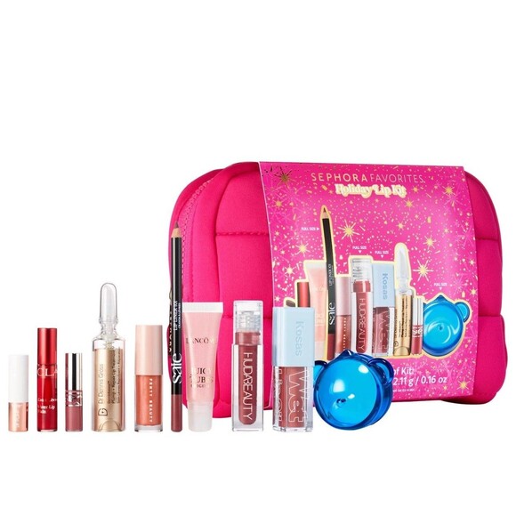 Sephora Favorites Lip Value Set Holiday 2025 10 Pc Bag Kit LIMITED EDITION NEW - Picture 6 of 6